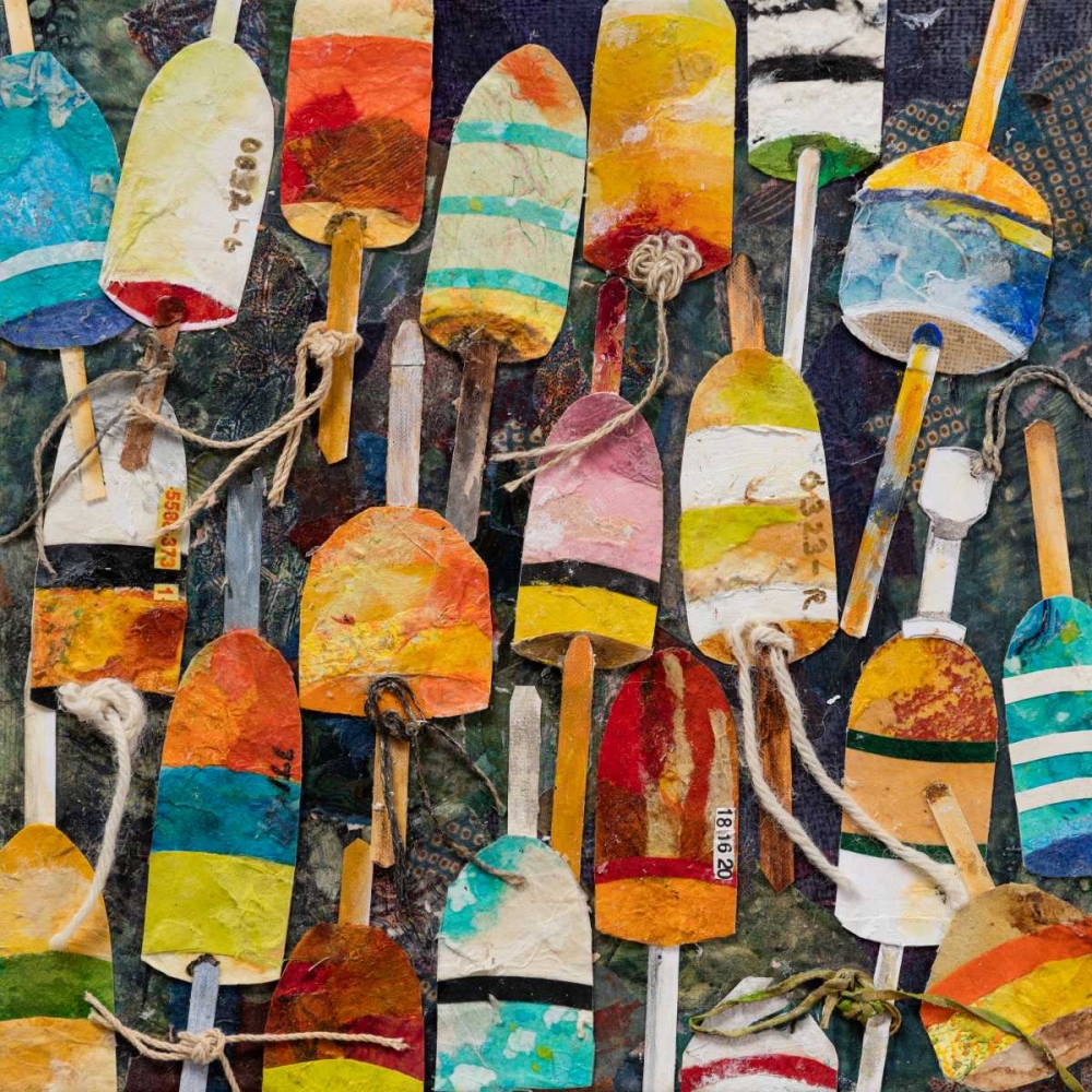 Buoy Collage Square art print by Edith Green for $57.95 CAD