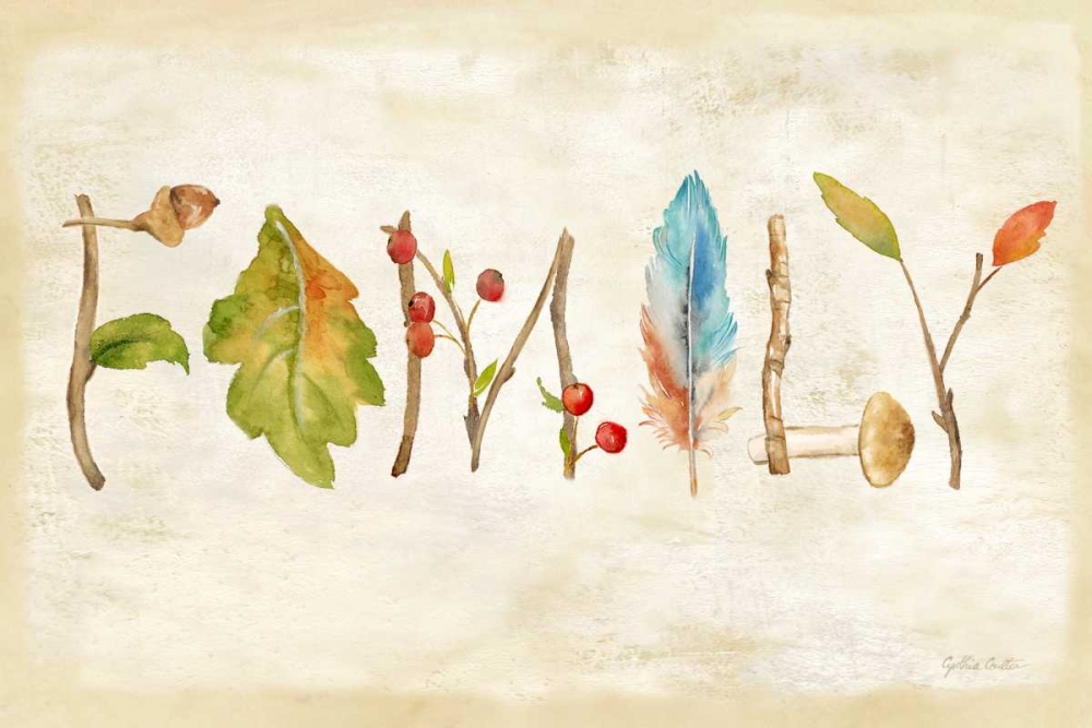 Nature Walk Family Sign art print by Cynthia Coulter for $57.95 CAD