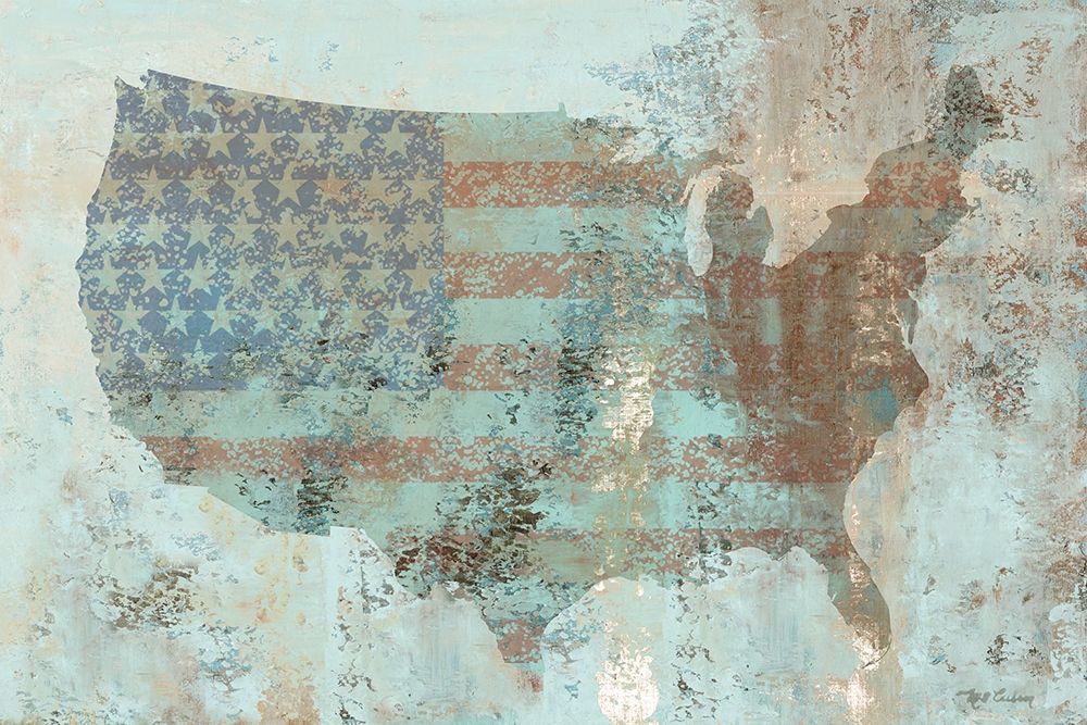Vintage USA Map art print by Marie-Elaine Cusson for $57.95 CAD