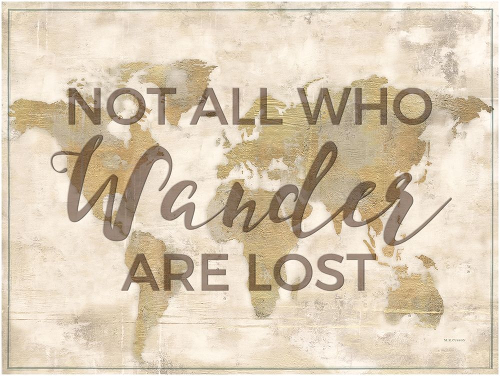 Rustic World Map Cream-Wander art print by Marie-Elaine Cusson for $57.95 CAD