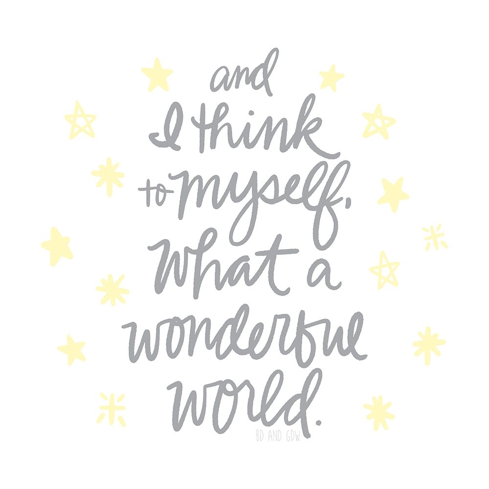 Wonderful World II art print by Noonday Design for $57.95 CAD