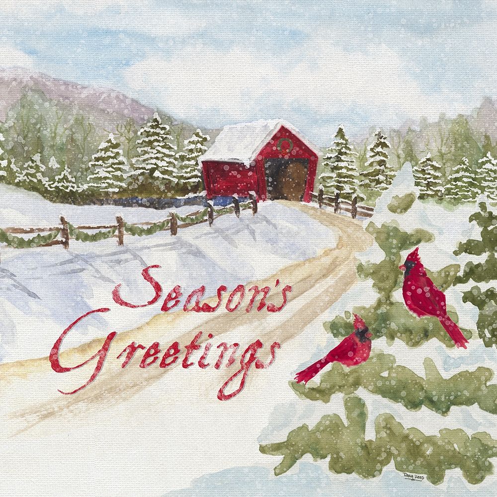 Christmas in the Country I Happy Holidays art print by Tara Reed for $57.95 CAD