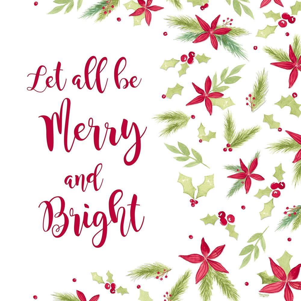 Be Joyful Merry and Bright art print by Tara Reed for $57.95 CAD