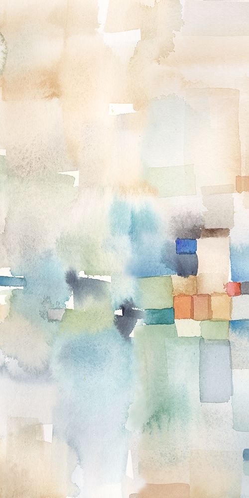 Teal Abstract Panel I art print by Cynthia Coulter for $57.95 CAD