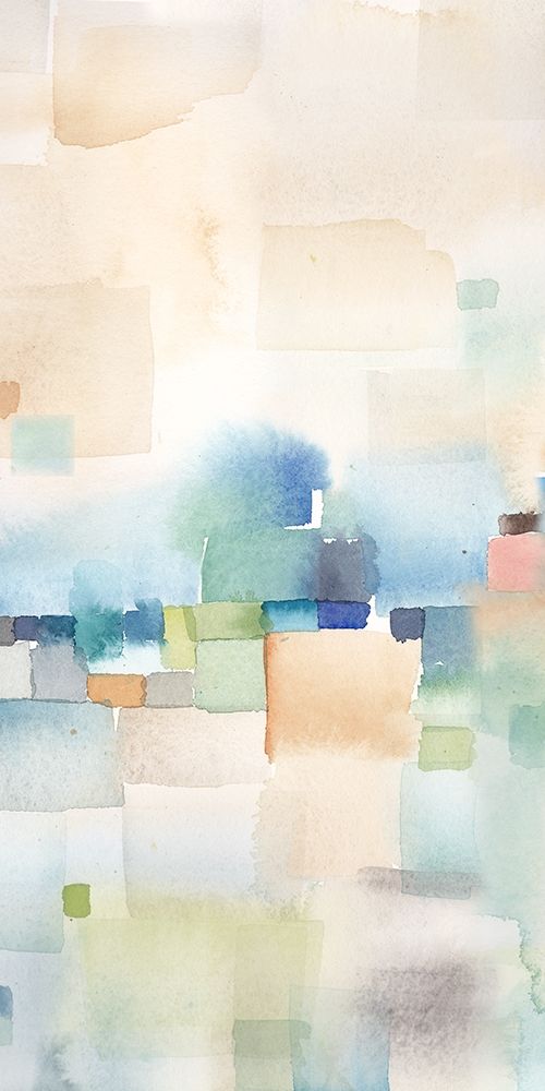 Teal Abstract Panel II art print by Cynthia Coulter for $57.95 CAD