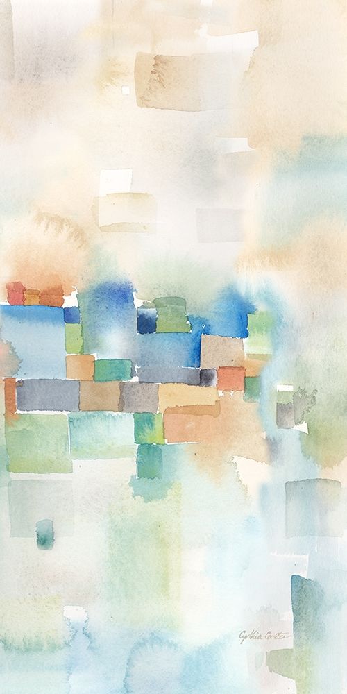 Teal Abstract Panel III art print by Cynthia Coulter for $57.95 CAD