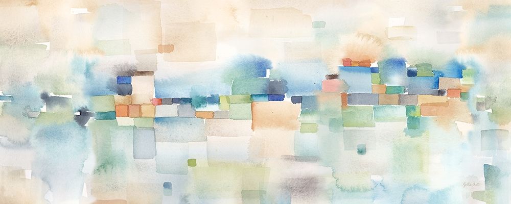Teal Abstract Horizontal art print by Cynthia Coulter for $57.95 CAD