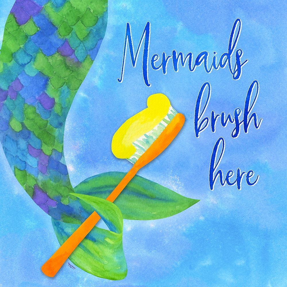 Mermaid Life -Bath I art print by Tara Reed for $57.95 CAD
