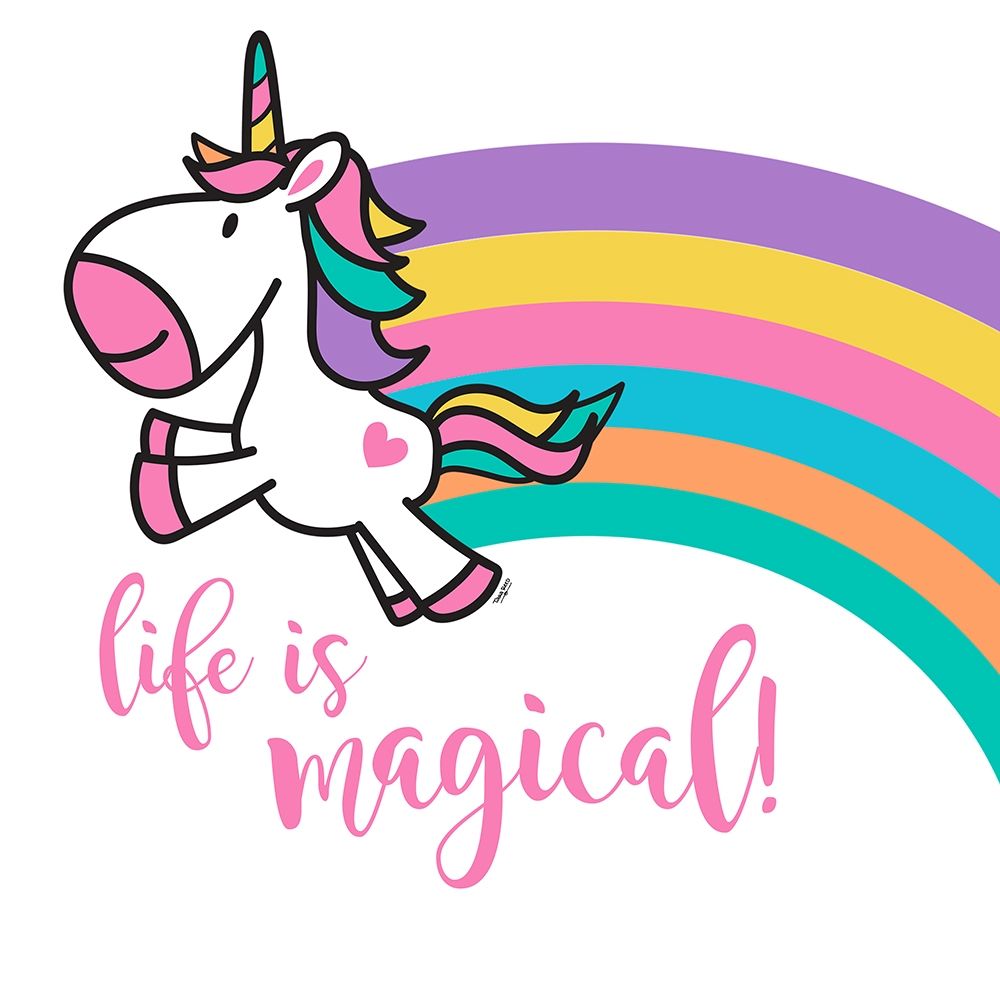 Happy Unicorn Rainbow II art print by Tara Reed for $57.95 CAD