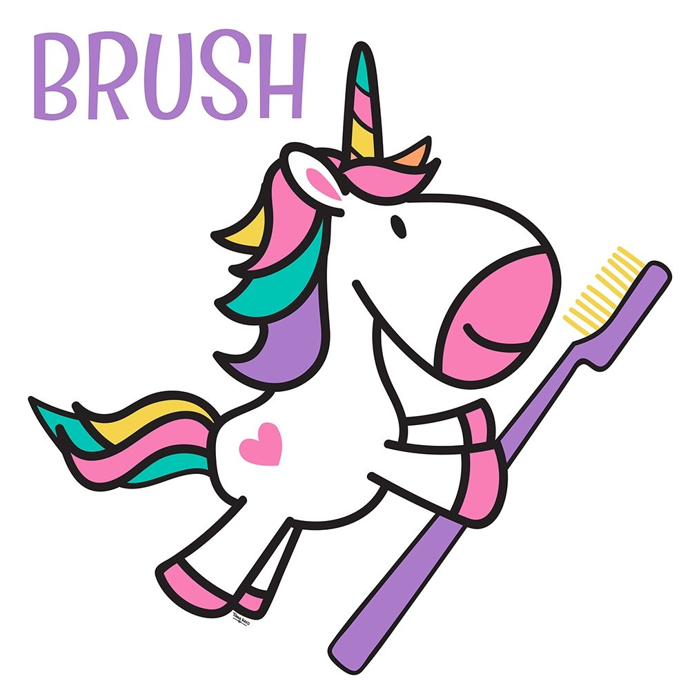 Happy Unicorn Brush art print by Tara Reed for $57.95 CAD