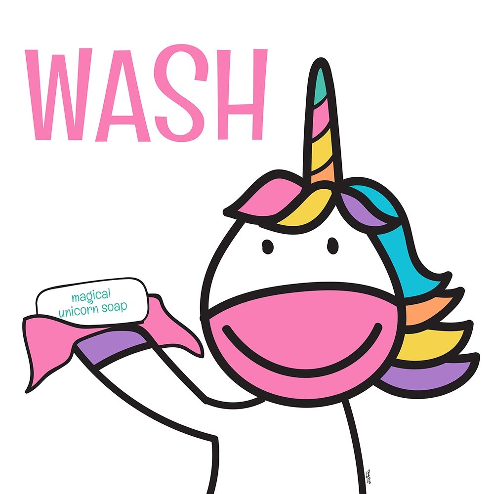 Happy Unicorn Wash art print by Tara Reed for $57.95 CAD