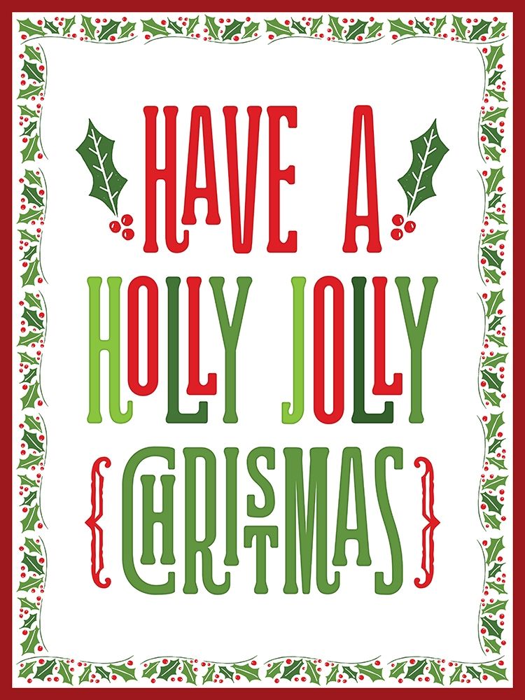 Colorful Christmas with border I art print by Noonday Design for $57.95 CAD