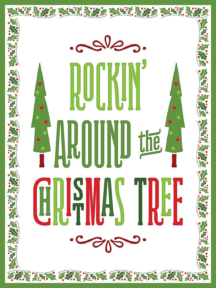 Colorful Christmas with border II art print by Noonday Design for $57.95 CAD