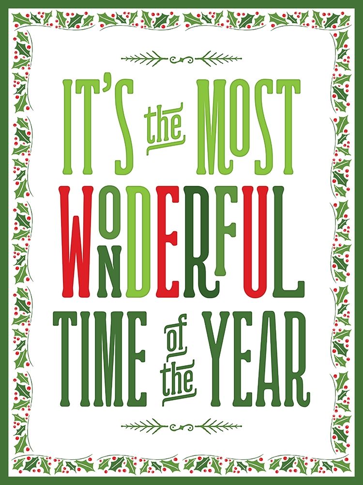 Colorful Christmas with border IV art print by Noonday Design for $57.95 CAD