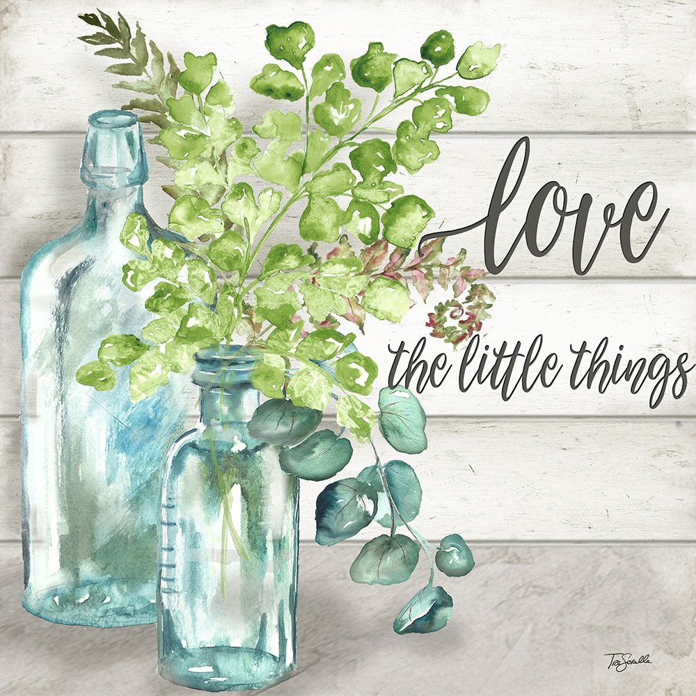Vintage Bottles and Ferns Square I art print by Tre Sorelle Studios for $57.95 CAD