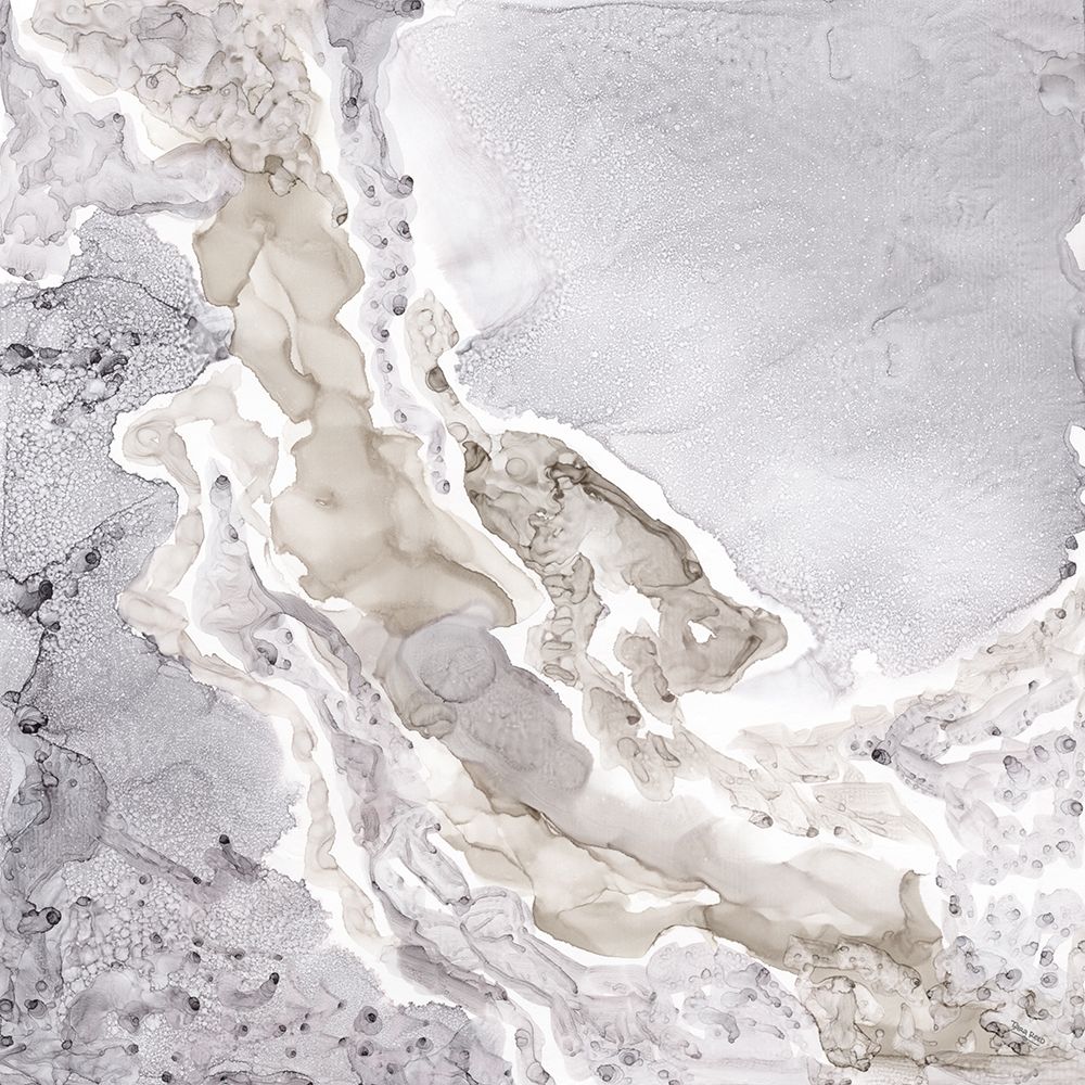 Silver and Grey Mineral Abstract art print by Tara Reed for $57.95 CAD