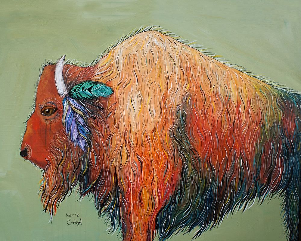 Warrior Bison art print by Karrie Evenson for $57.95 CAD