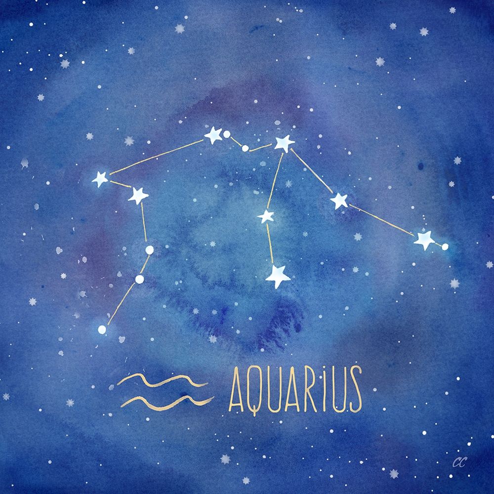 Star Sign Aquarius art print by Cynthia Coulter for $57.95 CAD