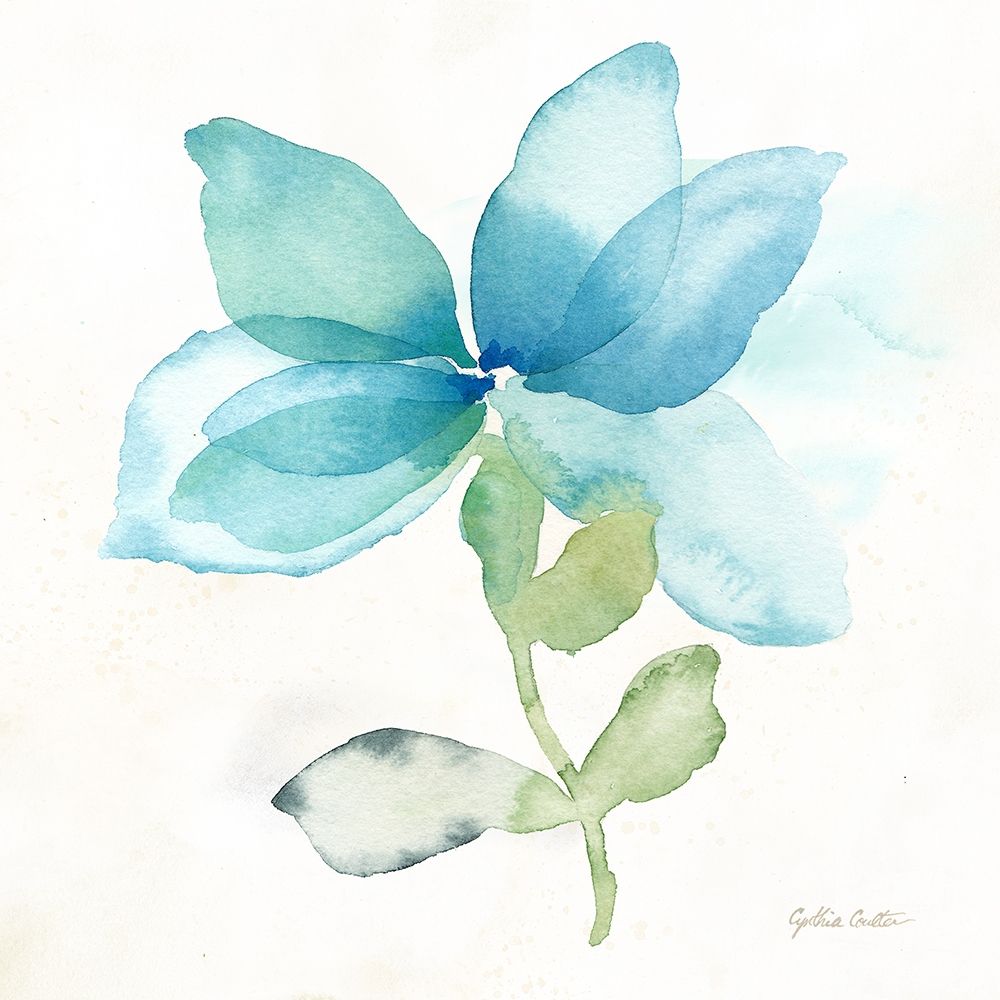 Blue Poppy Field Single I art print by Cynthia Coulter for $57.95 CAD