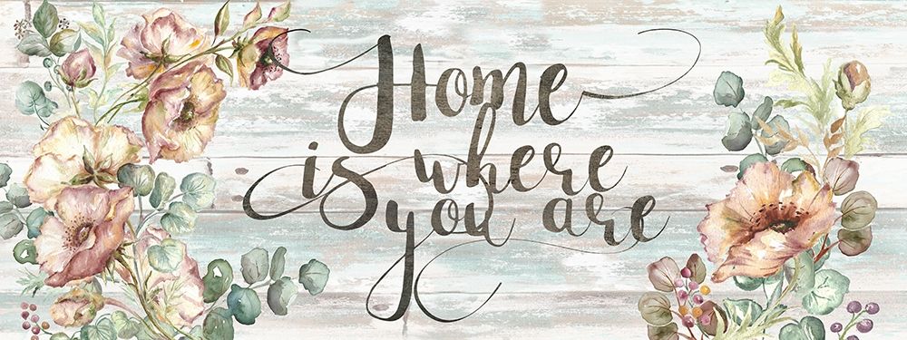 Blush Poppies and Eucalyptus Home Sign art print by Tre Sorelle Studios for $57.95 CAD