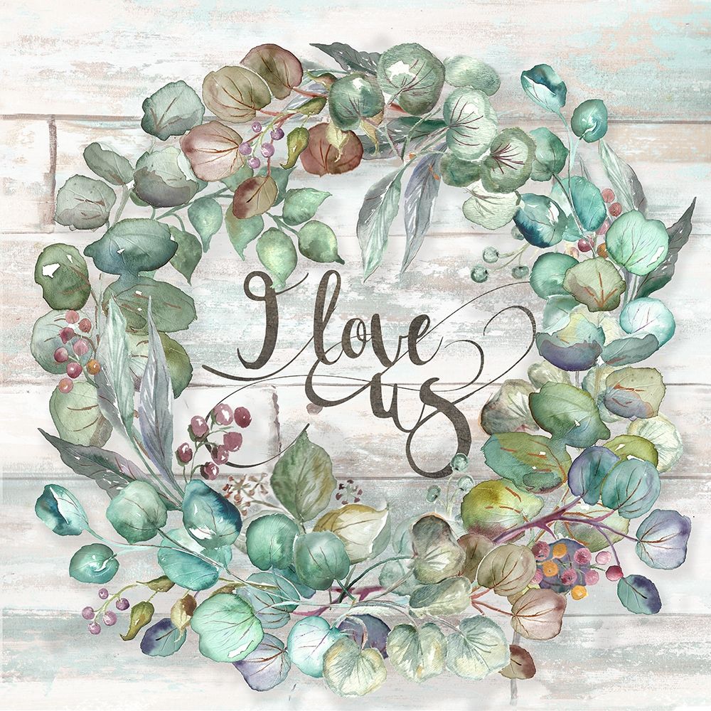 Eucalyptus Wreath on shiplap art print by Tre Sorelle Studios for $57.95 CAD