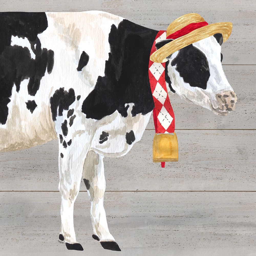 Intellectual Animals I Cow and Bell art print by Tara Reed for $57.95 CAD
