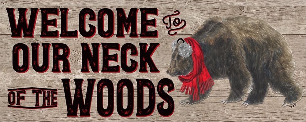 Warm in the Wilderness Welcome Sign art print by Tara Reed for $57.95 CAD