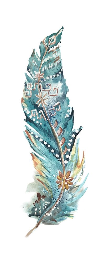Tribal Feather Single III art print by Tre Sorelle Studios for $57.95 CAD