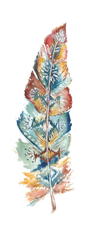 Tribal Feather Single IV art print by Tre Sorelle Studios for $57.95 CAD