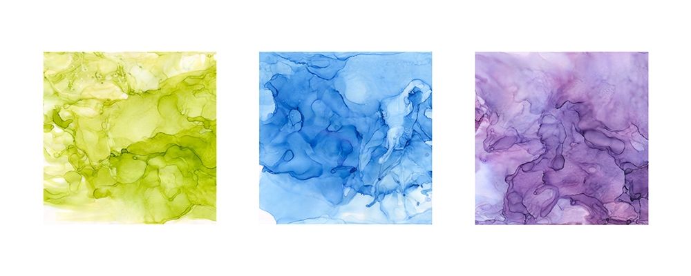 Bright Mineral Abstracts Panel I 3 across art print by Tara Reed for $57.95 CAD