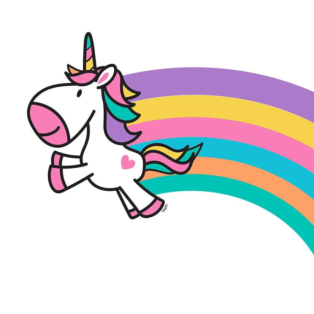 Happy Unicorn Trio III- white art print by Tara Reed for $57.95 CAD
