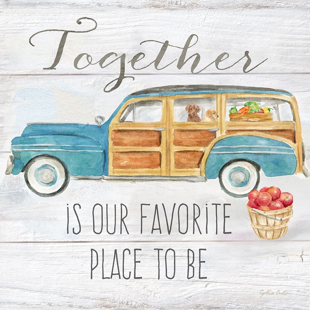 Vintage Truck Sentiment II (blue) art print by Cynthia Coulter for $57.95 CAD