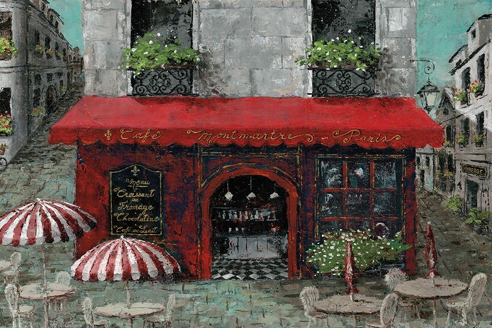 Café Monmartre art print by Marie-Elaine Cusson for $57.95 CAD