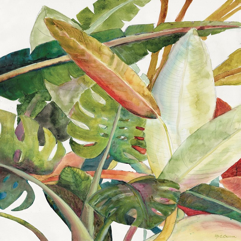 Tropical Lush Garden Square II art print by Marie-Elaine Cusson for $57.95 CAD