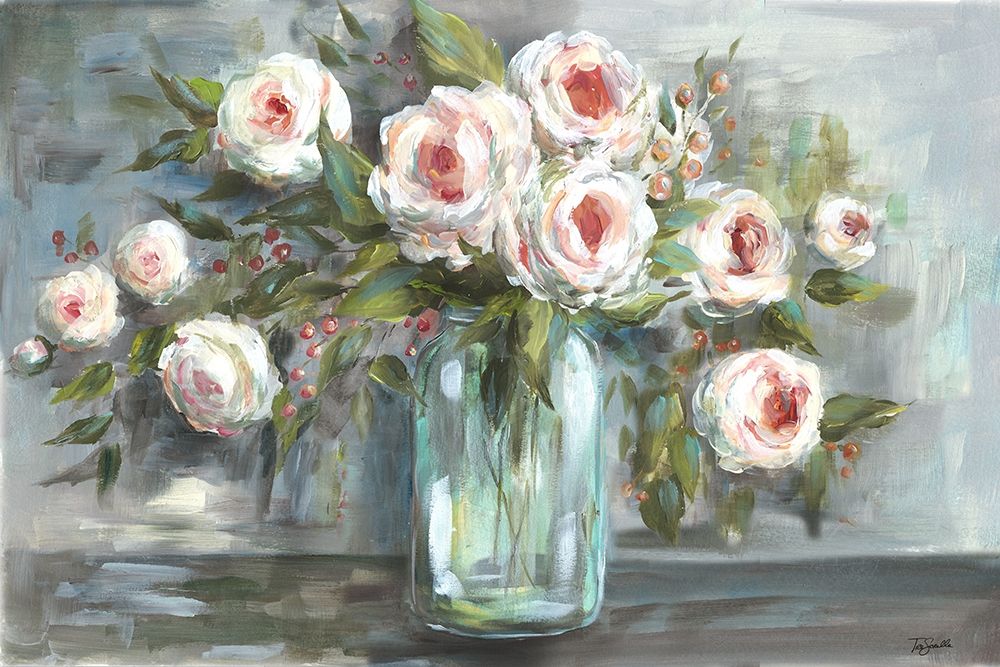 Pink Blooms Still Life Landscape art print by Tre Sorelle Studios for $57.95 CAD