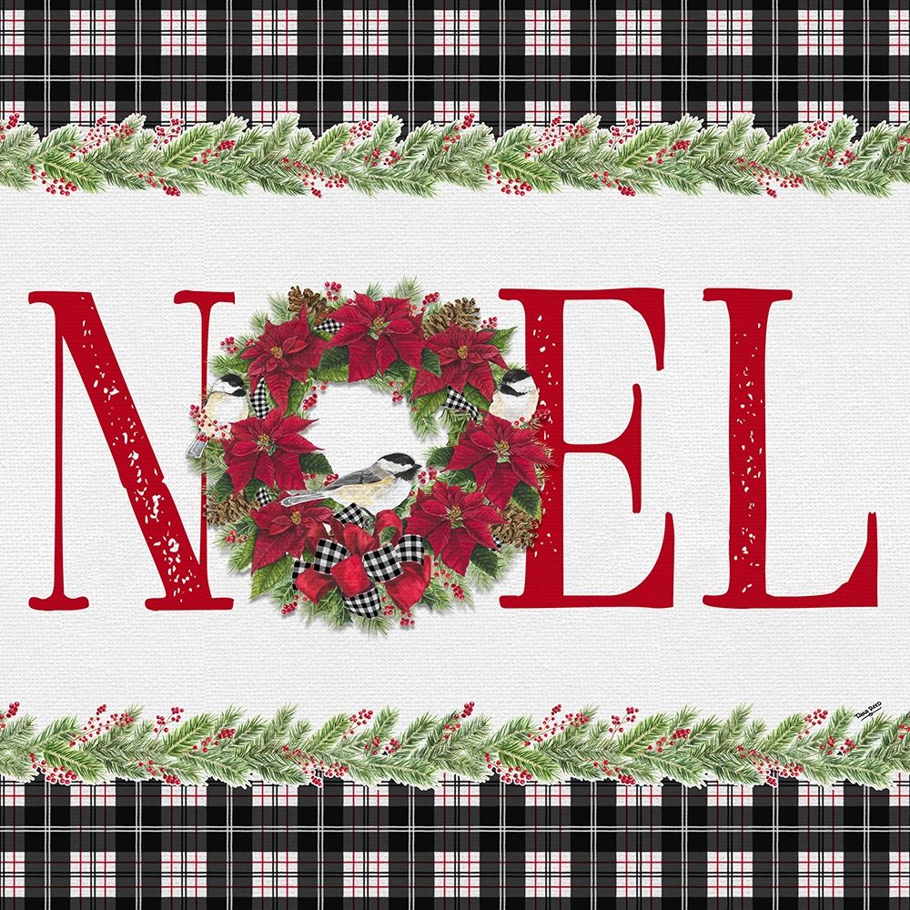 Chickadee Christmas Red III Noel art print by Tara Reed for $57.95 CAD