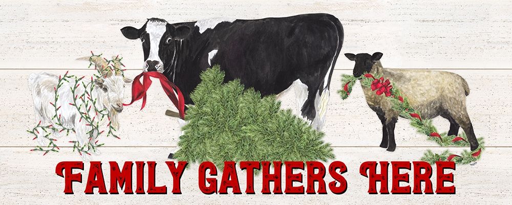 Christmas on the Farm-Family Gathers Here art print by Tara Reed for $57.95 CAD