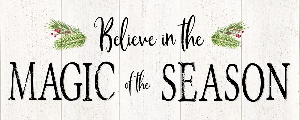 Peaceful Christmas-Magic of the Season horiz black text art print by Tara Reed for $57.95 CAD