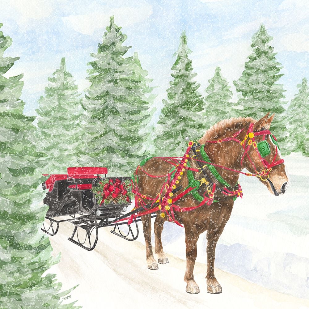 Sleigh Bells Ring III-Sleigh Ride art print by Tara Reed for $57.95 CAD
