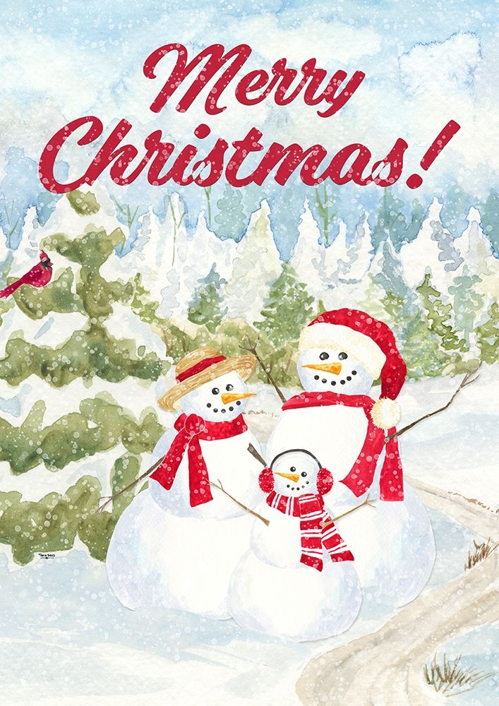 Snowman Wonderland portrait-Family Scene art print by Tara Reed for $57.95 CAD