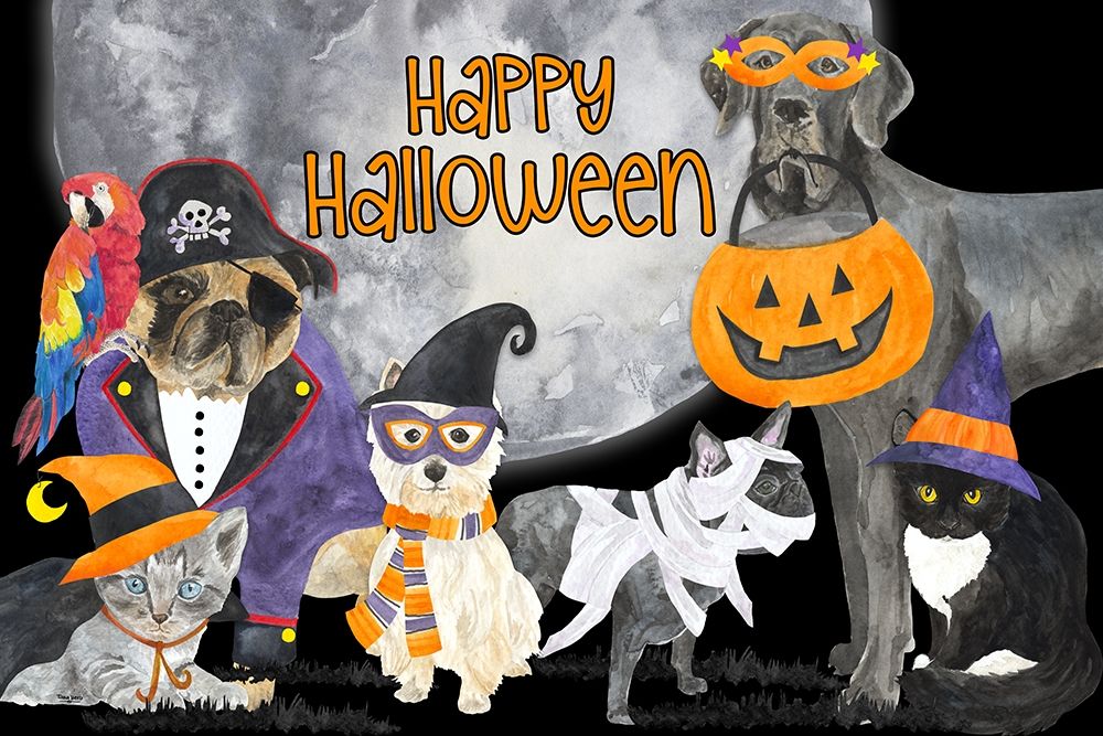 Fright Night Friends horizontal I art print by Tara Reed for $57.95 CAD