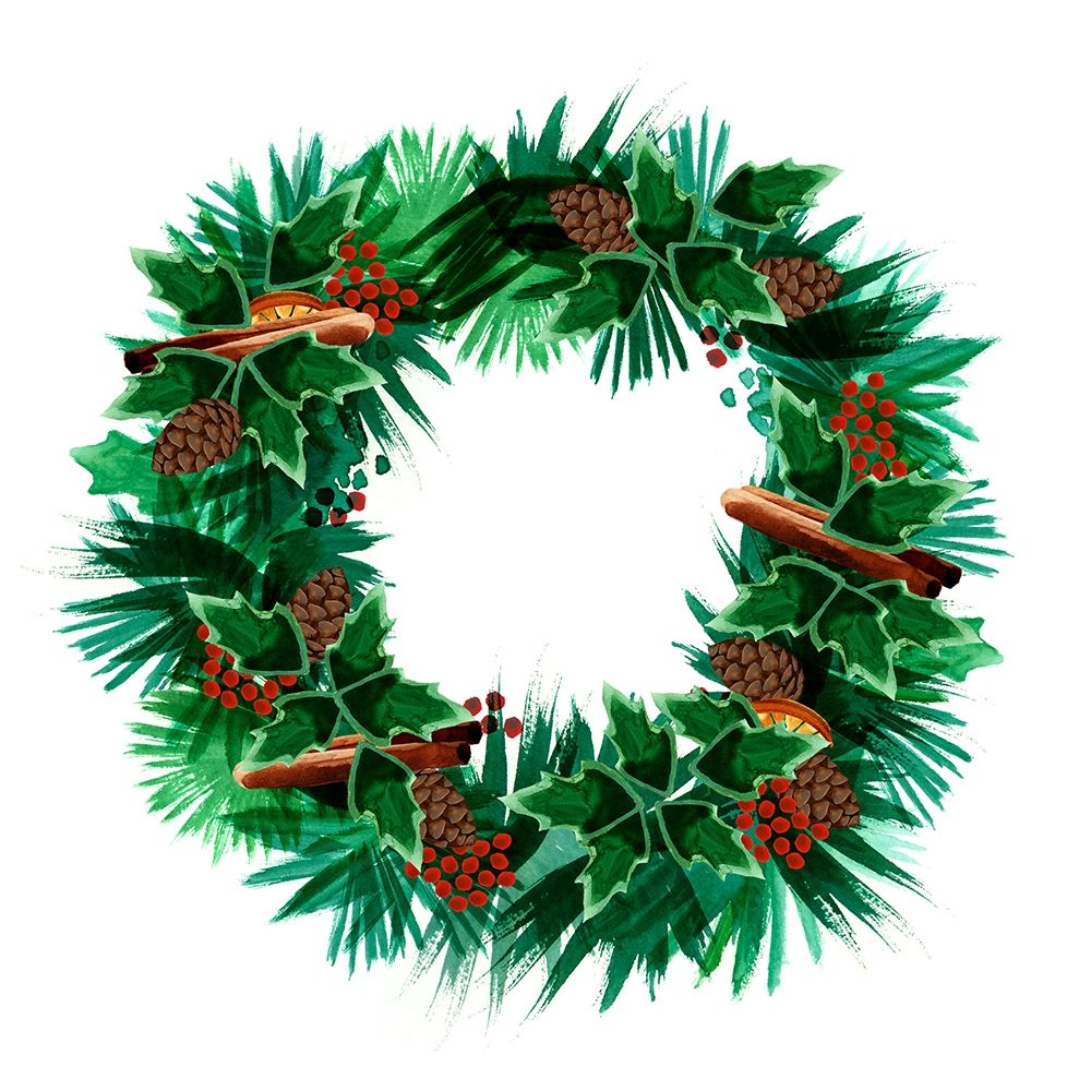 Christmas Hinterland V-Wreath art print by Northern Lights for $57.95 CAD