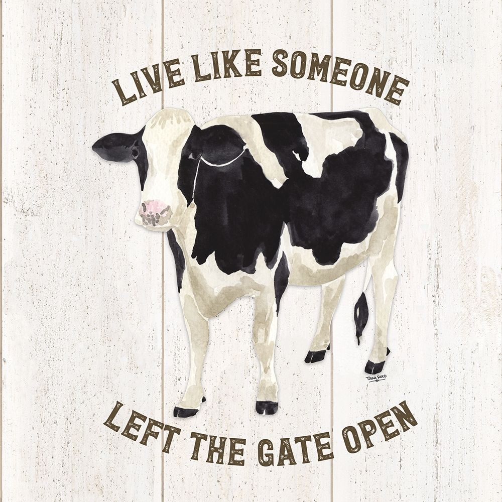 Farm Life Cow Live Like Gate art print by Tara Reed for $57.95 CAD