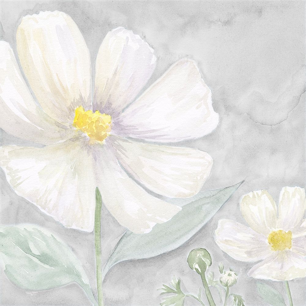 Peaceful Repose Floral on Gray III art print by Tara Reed for $57.95 CAD