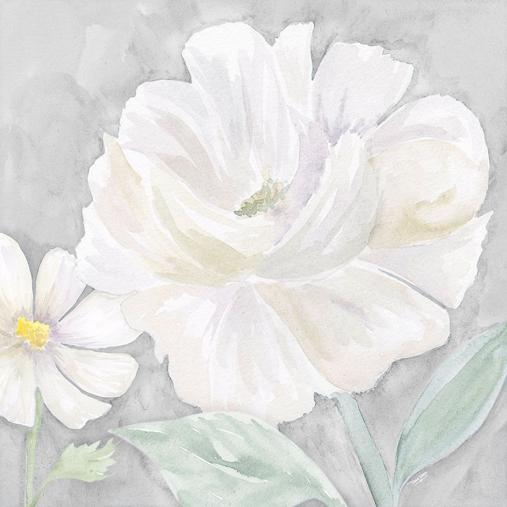 Peaceful Repose Floral on Gray IV art print by Tara Reed for $57.95 CAD