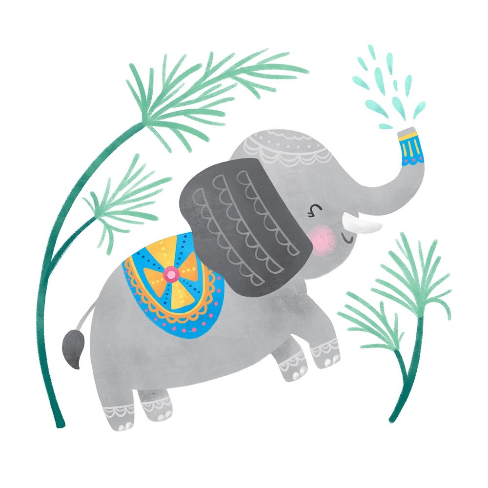 Playful Pals -Elephant art print by Noonday Design for $57.95 CAD