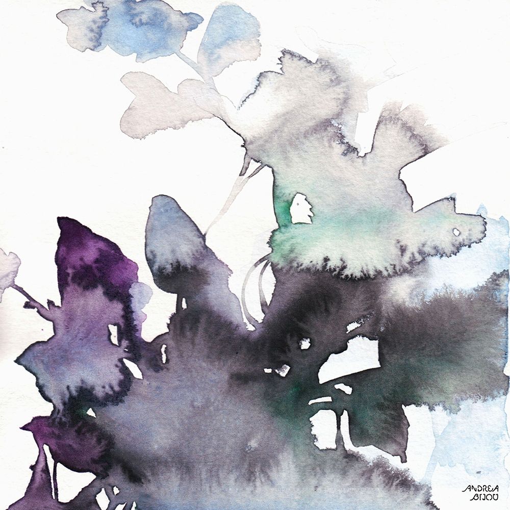 Watercolor Floral Pink Purple Trio III art print by Andrea Bijou for $57.95 CAD