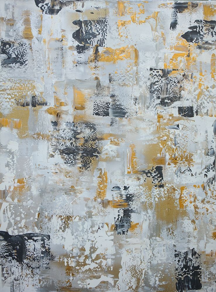 Silver Gray Gold Abstract art print by Marcy Chapman for $57.95 CAD