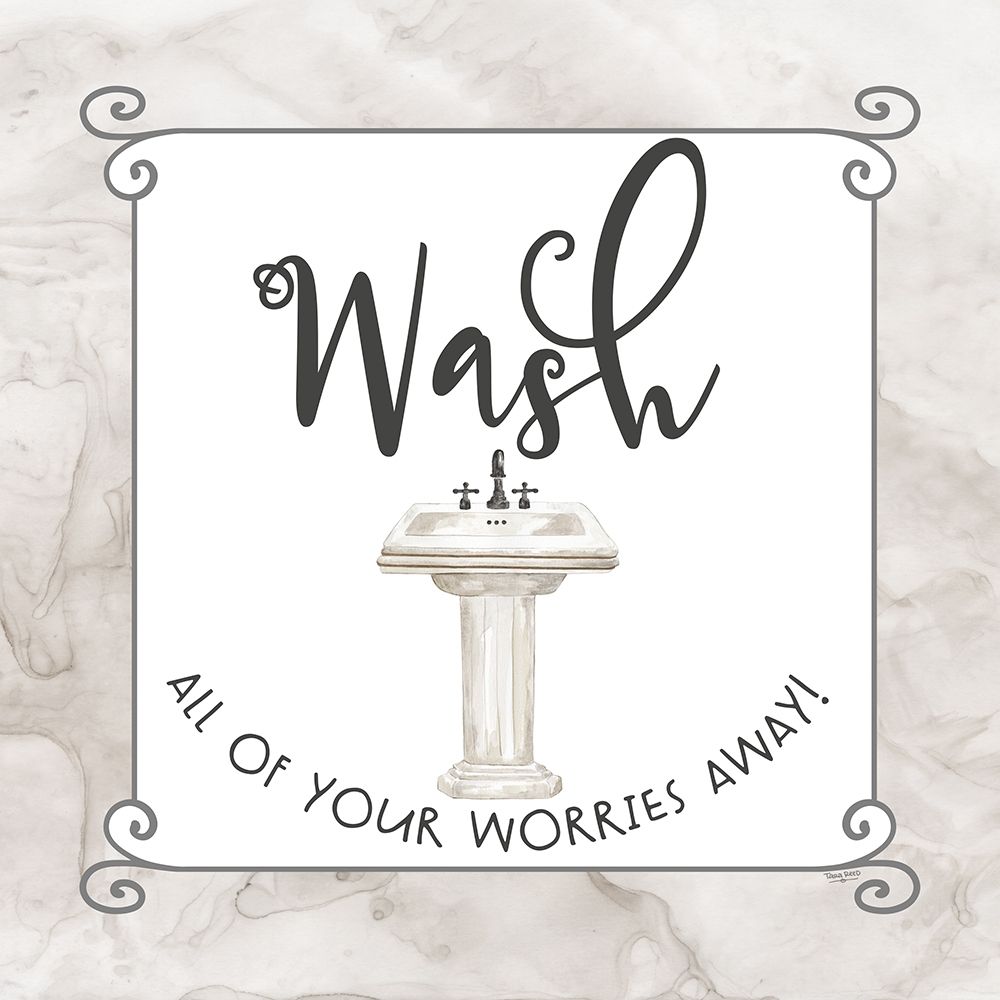Bath Humor Worries  Away art print by Tara Reed for $57.95 CAD