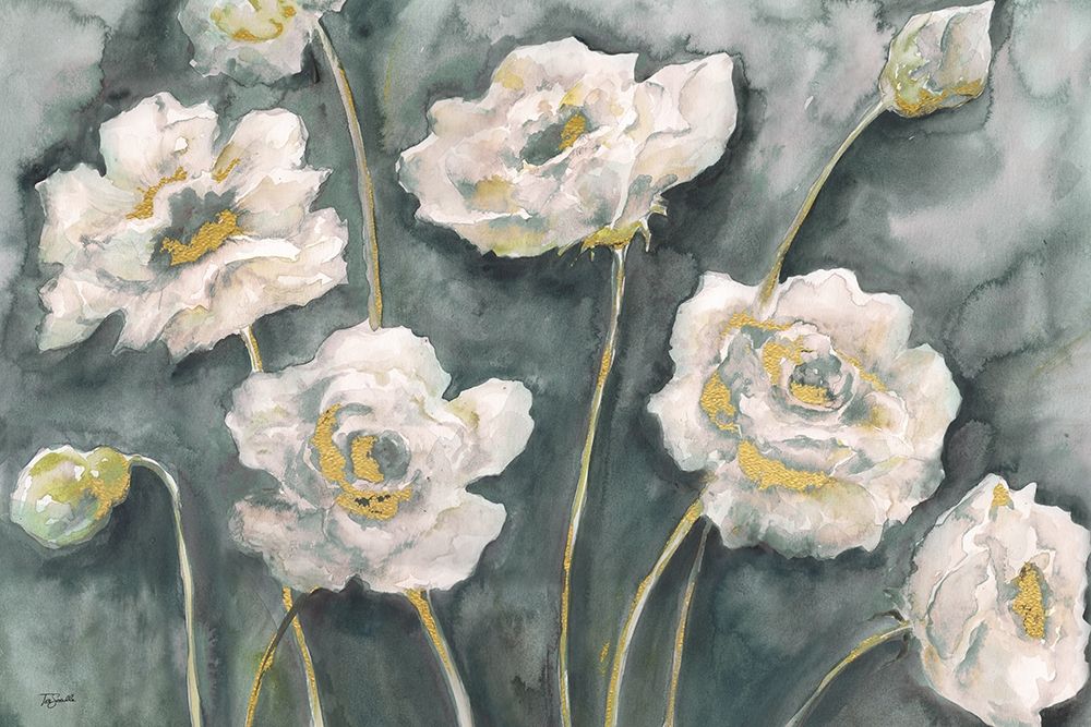 Gray and White Floral Landscape art print by Tre Sorelle Studios for $57.95 CAD